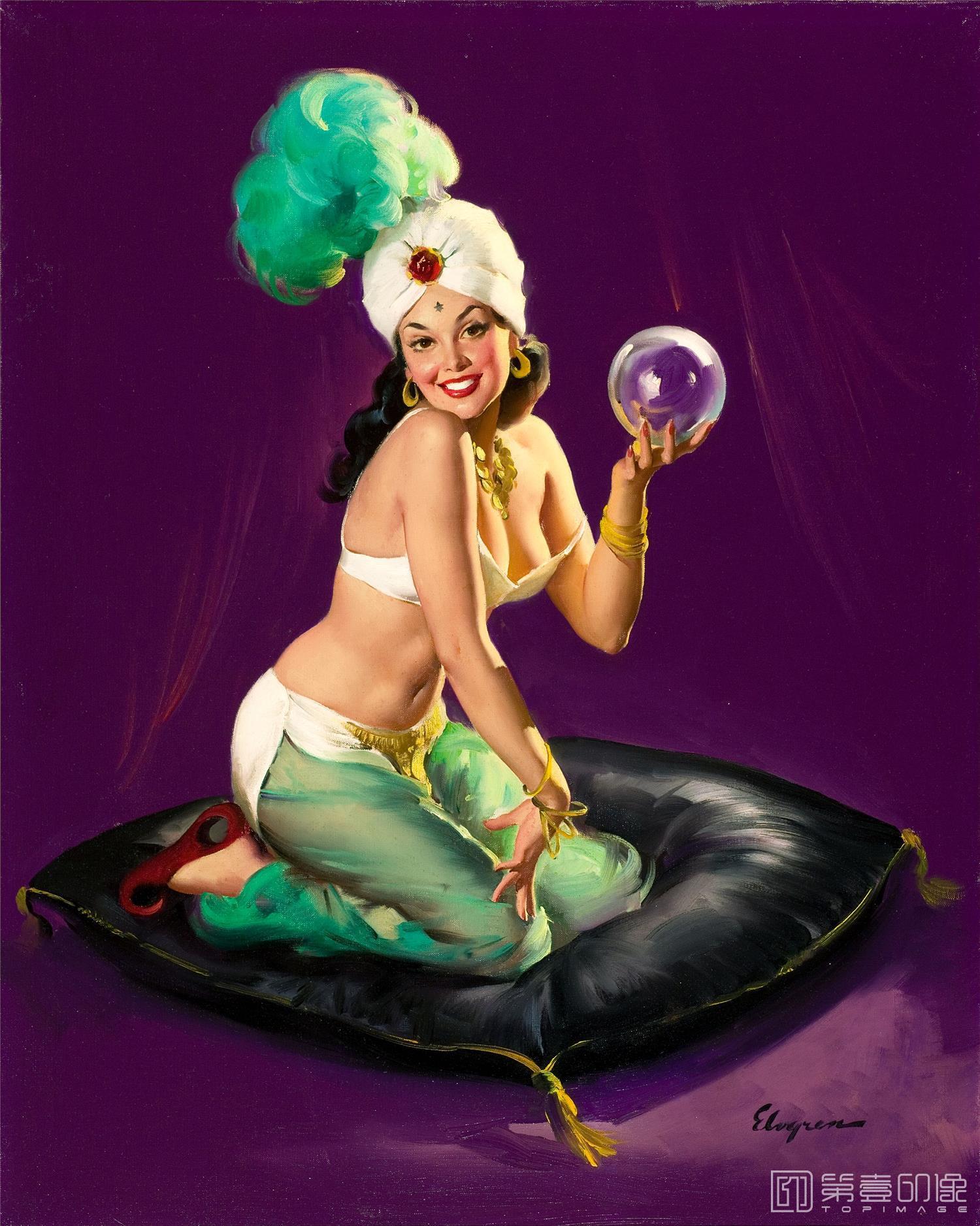 油画-吉尔·艾尔夫格雷恩 Gil Elvgren 作品集-155